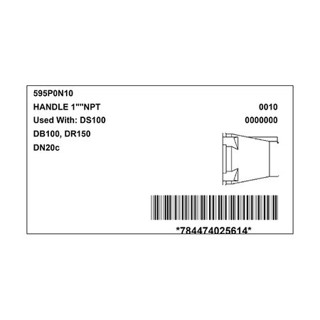 Meltric 595P0N10 HANDLE w/NPT 595P0N10